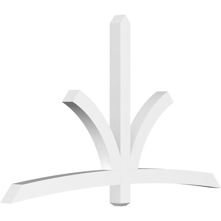 Ekena Millwork Davenport Architectural Grade PVC Gable Bracket, 84"W x 49"H x 4"D x 4"F, 14/12 Pitch GBP084X49X0404DAV00